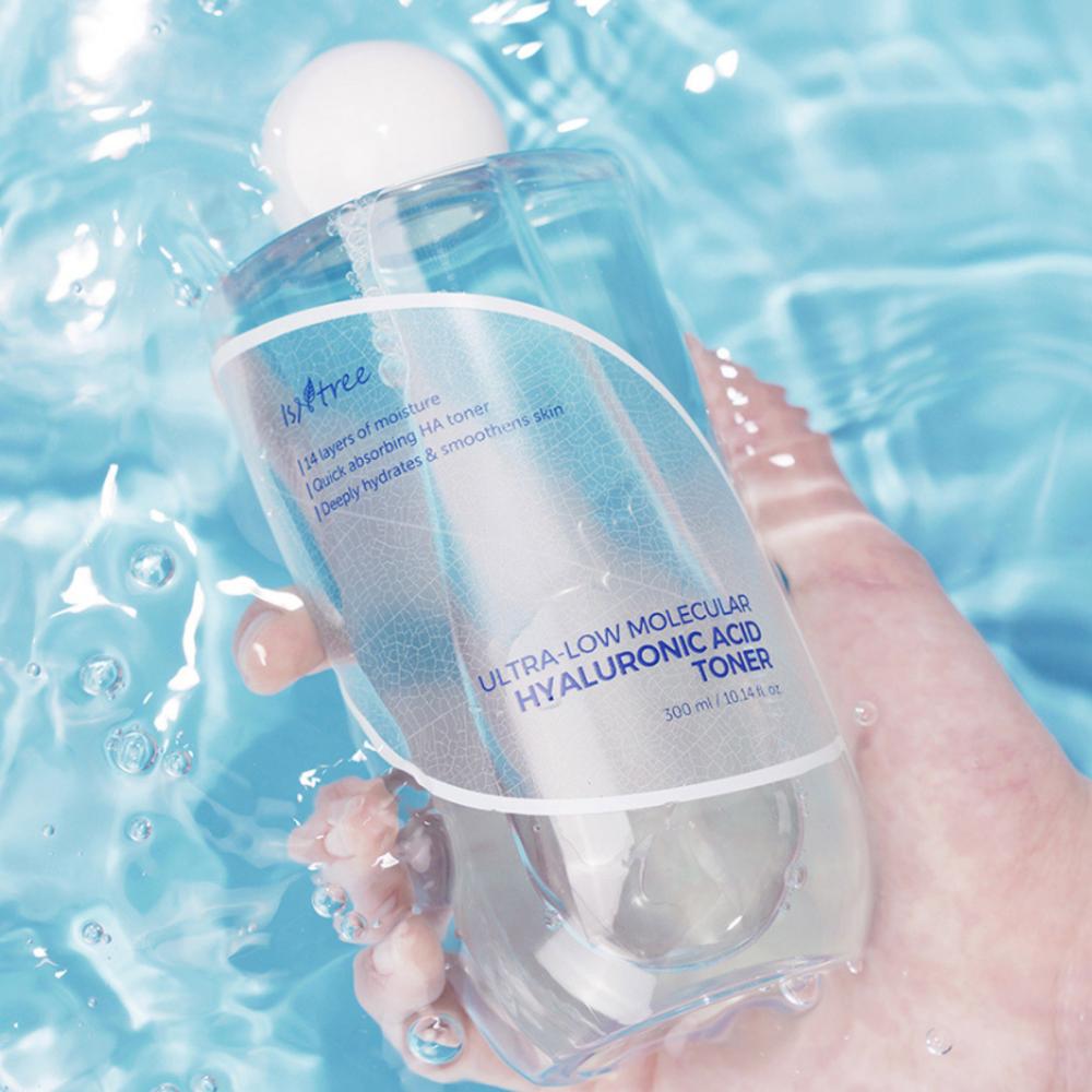 ISNTREE Тонер с ультранизкой молекулярной гиалуроновой кислотой, 300 мл, 3 упаковки