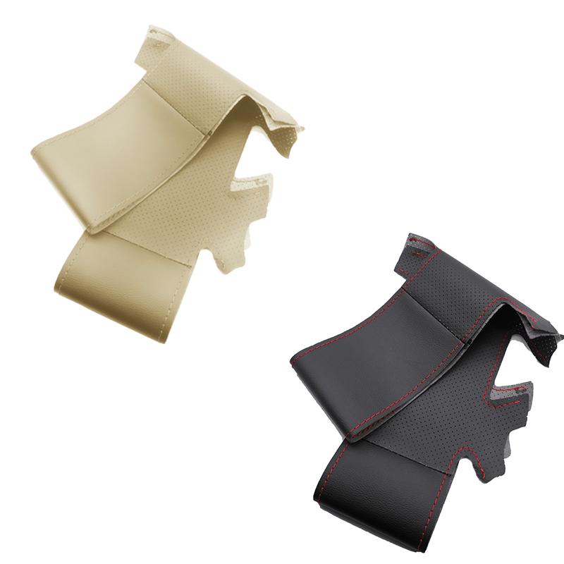 Перфорированная кожа из микрофибры с ручной вышивкой, автомобильный Стайлинг, чехол на руль для Fiat 500 2007-2015 500e 2014-2018 500C 2014-2017