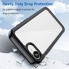 For iPhone 16e Phone Case WANLONFENG XC Series TPU Acrylic Cover with Tempered Glass (Big Lens Hole)