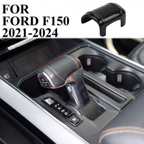 Carbon Fiber Style Central Control Gear Shift Knob Head Trim For Ford F-150