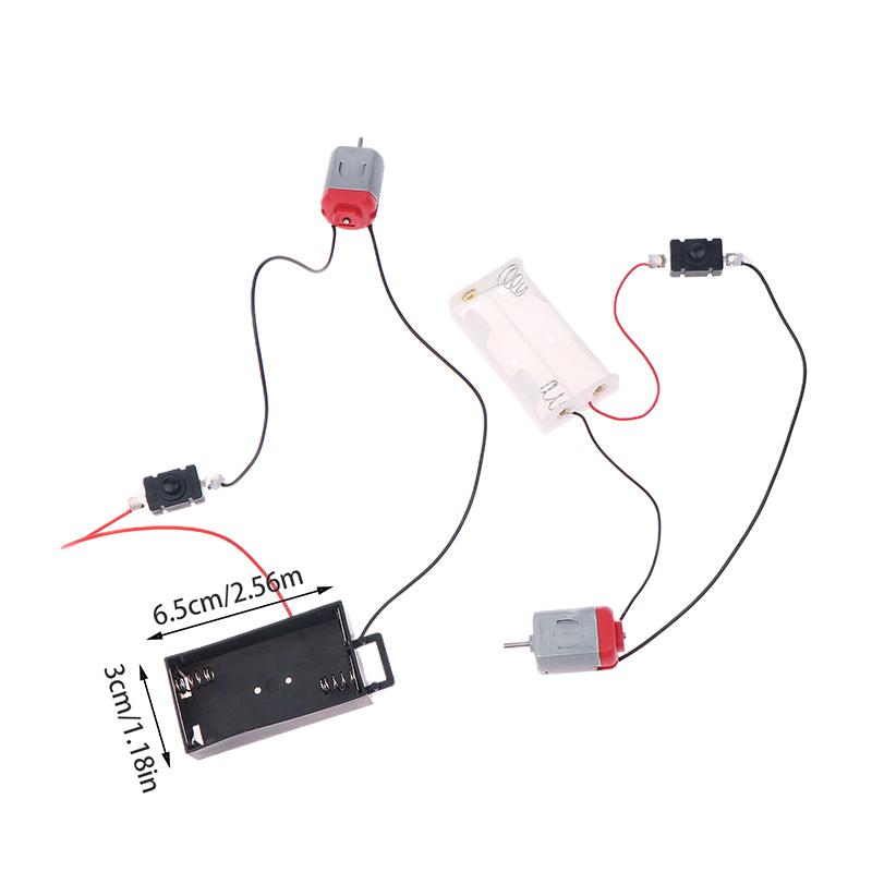130 Motor Kit With 2xAA Battery Storage Case And Switch 16500 RPM Mini DIY Electronic Motor Circuit Models Kit