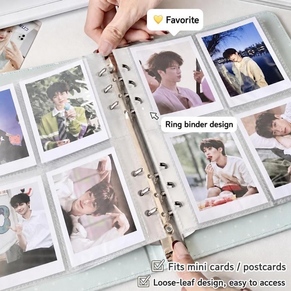 PU Leather Binder Notebook a5 Photocard Binder Kpop Idol Photocards Holder Photo Card Supplies