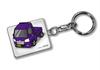 MKJP Custom Key Chain Hijet Truck JUMBO Base: White, Base: White Car Color: Purple