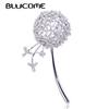 Beautiful Dandelion Shape Brooches Copper Cubic Jewelry Pins For Women Girls Clothes Scarf Hat Accessories Gifts