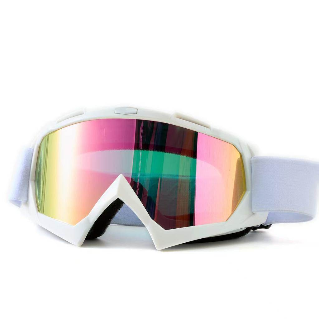 Winter ski goggles for men and women, suitable for those with prescription glasses, large frame with straps, windproof outdoor goggles for cycling