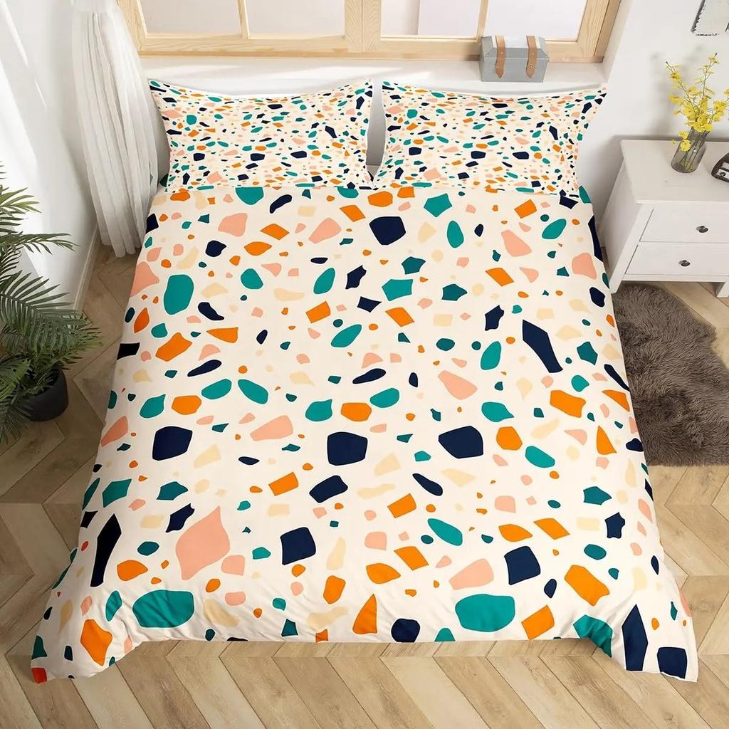 Abstract Stone Bedding Set Single Twin Full Queen King Size Polyester Bedroom Duvet Cover Aldult Kids Comforter Quilt Cover Set