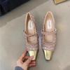 Туфли с квадратным носком и пайетками Женские 2025 Новые Летние Мелкие Женские Сандалии Элегантные Массивные Каблуки Банкетные Женские Туфли Q69