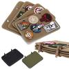 Nexxxly 4-Piece Set of Military Patch Holders with D-Rings for Airsoft, Special Forces, and Storage (OD)