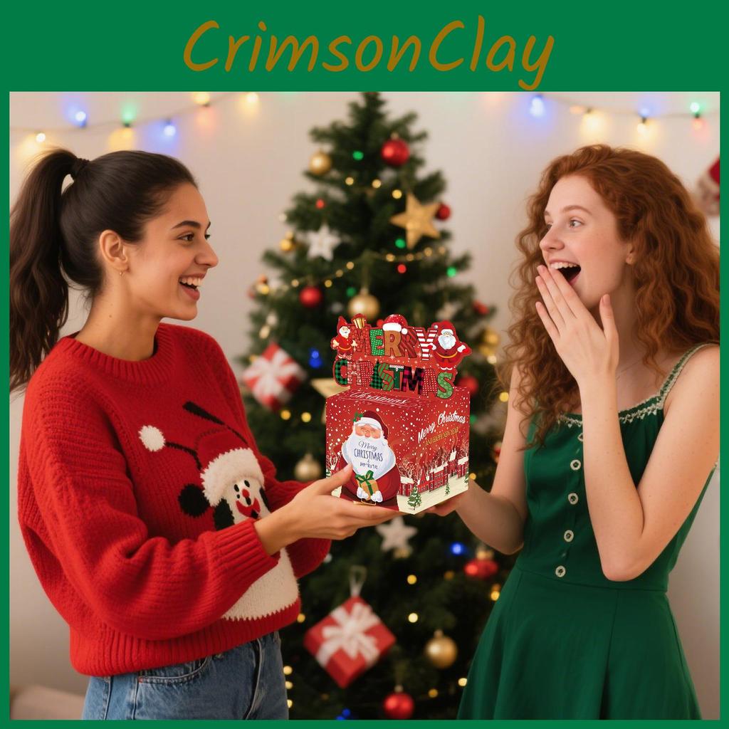 Claus Christmas Santa Gift Container Red Gradient Celebrations Events Holiday