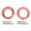 2 Sets Brake Line Tubing Coils Fitting Kit 3/16in X 25ft Copper Ni Alloy Erosion Resistant Brake Lin