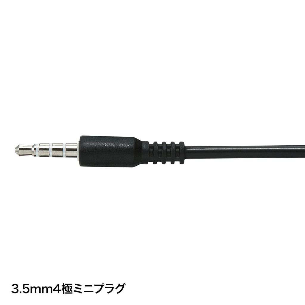 Sanwa Supply Tablet Headset Mini Plug Binaural Type Silver 3.5mm (4 полюса) ММ-HS526TAB