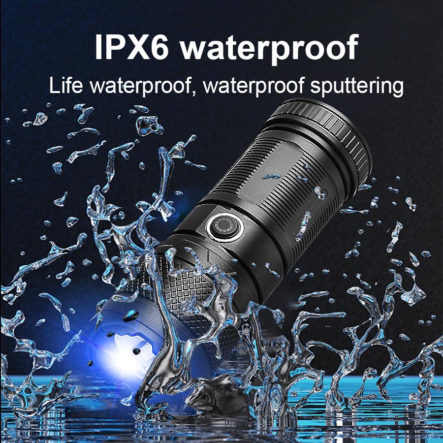 Самый мощный светодиодный фонарик, перезаряжаемый, супер яркий, водонепроницаемый, с COB-лампами, фонарь сверхдальнего действия