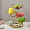 Light Luxury Multi-Layer Fruit Plate Rack Home Living Room Coffee Table Dried Fruit And Snack Display Exquisite Fruit Basket
