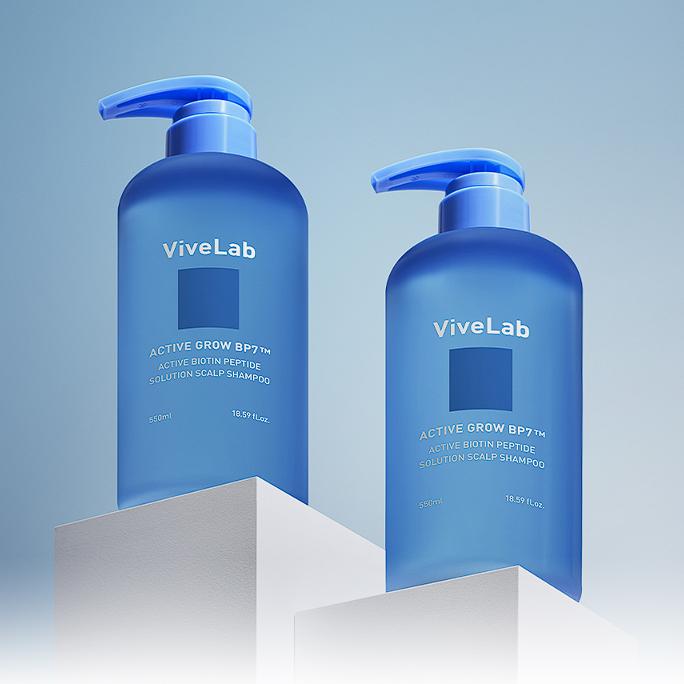 ViveLab Активный шампунь для кожи головы с пептидом биотина 550 мл