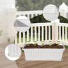 Rectangle Planter Window Box with Drainage Hole Tray Flowerpot Plant Pot for Porch Garden
