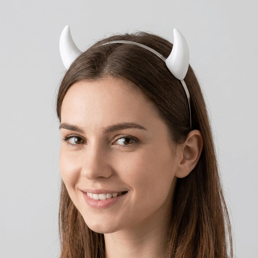Resin Ox Horn Hair Clips Animal Anime Headband Devil Horn Hairband Daily Styling