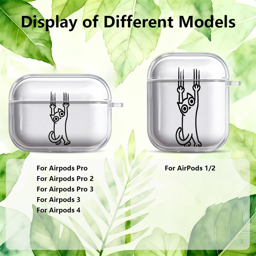 Мультяшный Чехол Собака Кошка Для Airpods 2 4 Pro3 1 Pro2 Pro 3 Прозрачный Чехол-Крышка Для Наушников