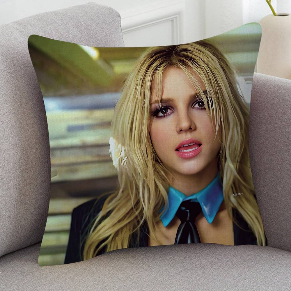 Singer Britney Jean Spears Cartoon Series Square Pillowcase Soft Waist Sofa Cushion Cover Bedroom Room Pillowcase