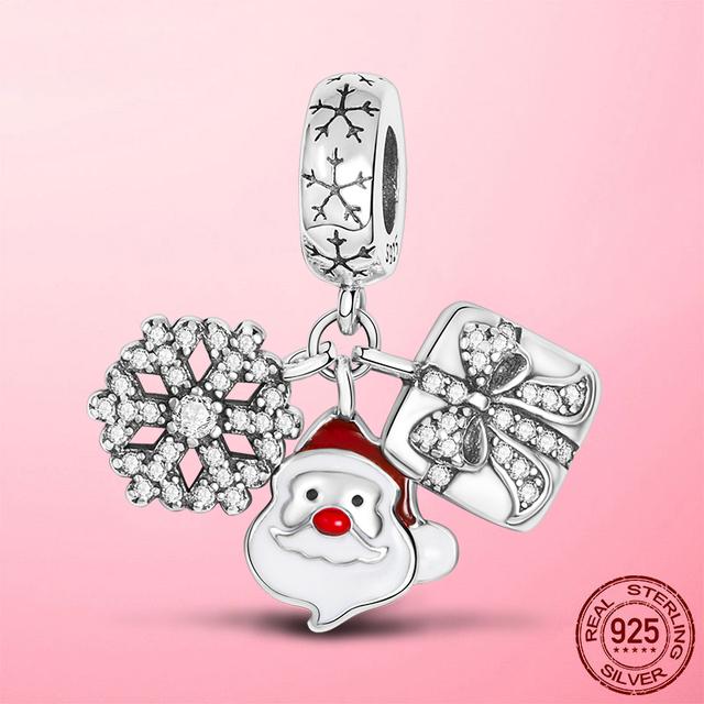 925 Sterling Silver O Pendant Love Heart Snake CZ Clip Charm Beads Fit Original Women Bracelet Bangle Silver 925 Jewelry