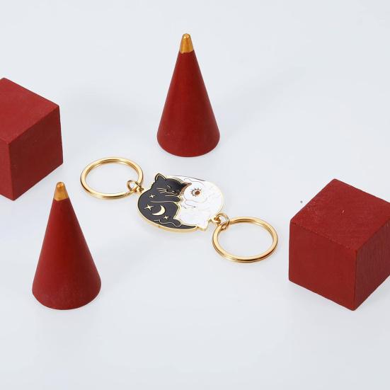 2 шт. брелок для пары мультяшный кот в форме пары брелок набор романтический подарок на День святого Валентина, годовщина