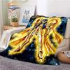 Classics Animated Character Seiya Patterned Wool Blanket Cartoon Saint Seiya Series Children Shawl and Sofa Super Soft