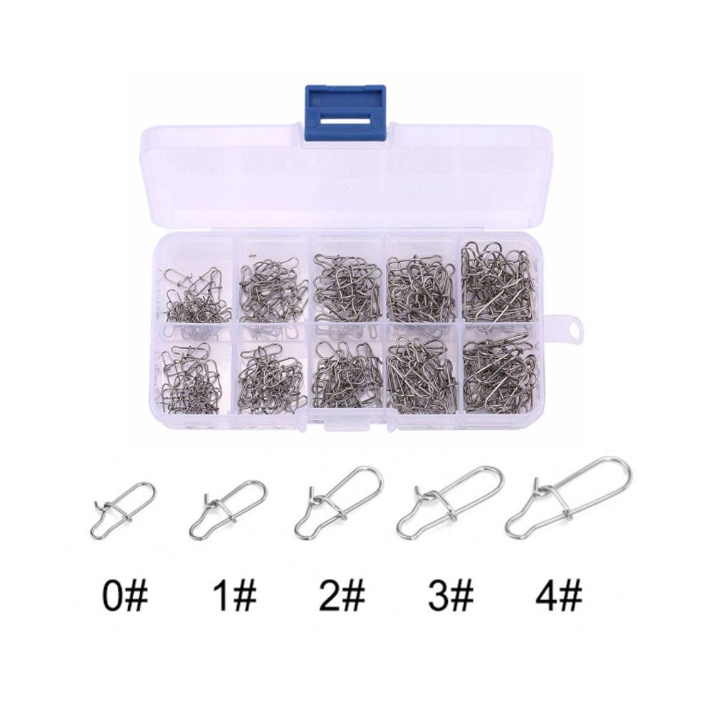 200PCS Quick Change Fishing Snap Pin Connector 0# 1# 2# 3# 4# Fishing Link Rigs Carp Fishing