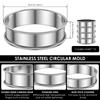 12Pcs English Muffin Rings 304 Stainless Steel Crumpet Rings Nonstick Tart Rings Double Rolled Muffin Tart Rings Crumpet Ring