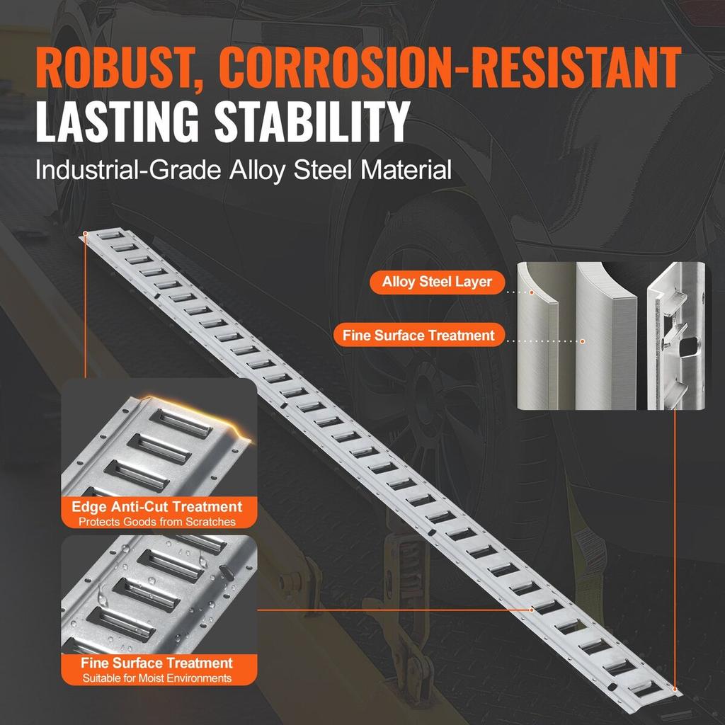E Track Tie-Down Rail Kit, 34PCS 5FT E-Tracks Set Includes 8 Steel Rails & 2 Single Slot & 8 O Rings & 8 Tie-Offs w/ D-Ring & 8 End Caps, Securing