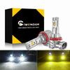 CIWENDAN H8/H9/H11/H16 Common LED Fog Light, Explosive Light, 2 Color Switching, White/Yellow, Compatible with