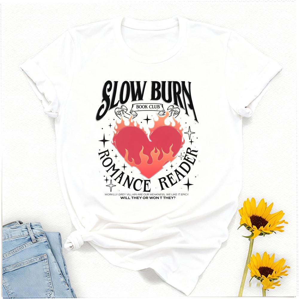 Slow Burn RoUnisexce Reader TShirt RoUnisexce Book Lover Book Lover Gift Booktok Shirt Dark RoUnisexce Bookish Gift for Her Gift for Tee