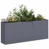 VidaXL Anthracite Planter 200x40x80 Cm Cold-rolled Steel 860726