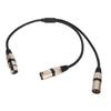 Разветвительный кабель XLR 3-контактный гнездовой на двойной штекерный бесшумный малопотерьный XLR Y-разветвитель микрофонный шнур для