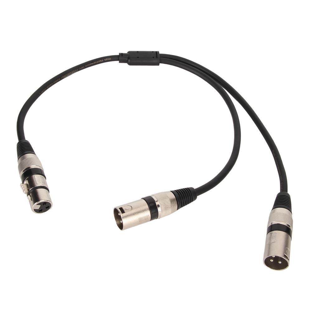 Разветвительный кабель XLR 3-контактный гнездовой на двойной штекерный бесшумный малопотерьный XLR Y-разветвитель микрофонный шнур для