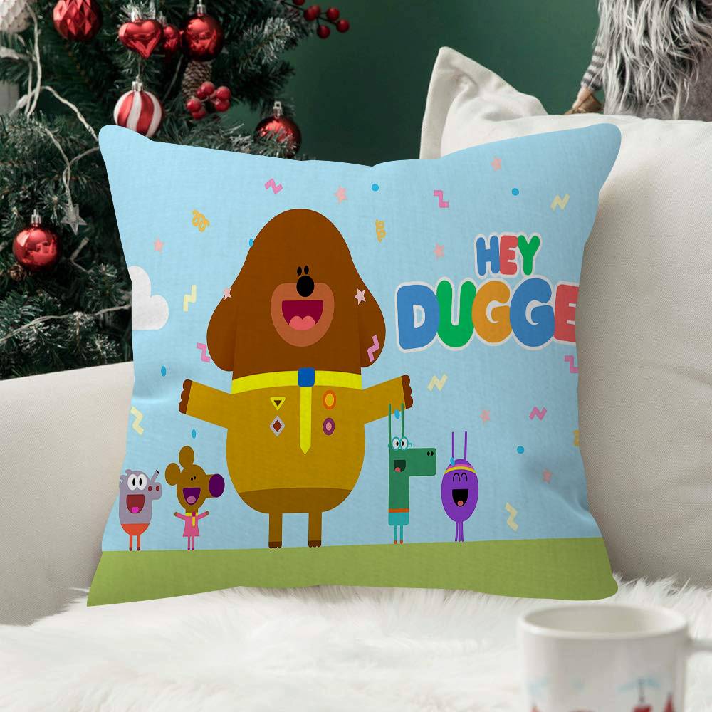 Hey Duggee Happy Birthday kids Print Throw Pillow Case Cushion Covers for Home Sofa Chair Decorative Pillowcases
