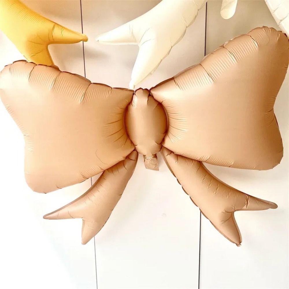 Модный гигантский бант, воздушный шар в форме макаруна, цветной большой воздушный шар в форме бабочки, фольгированный матовый воздушный шар для детей на день рождения