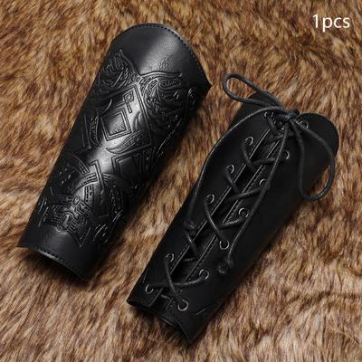 Высококачественный кожаный браслет-рукавица из искусственной кожи, унисекс, средневековые аксессуары