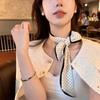 Polka Dot Neck Strap Luxury Hair Band Fashion Neck Scarf  Clothing Accessories