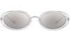 Emporio Armani Women's Sunglasses EA2118 30156G Silver/Light Grey Flash Silver Lens 50