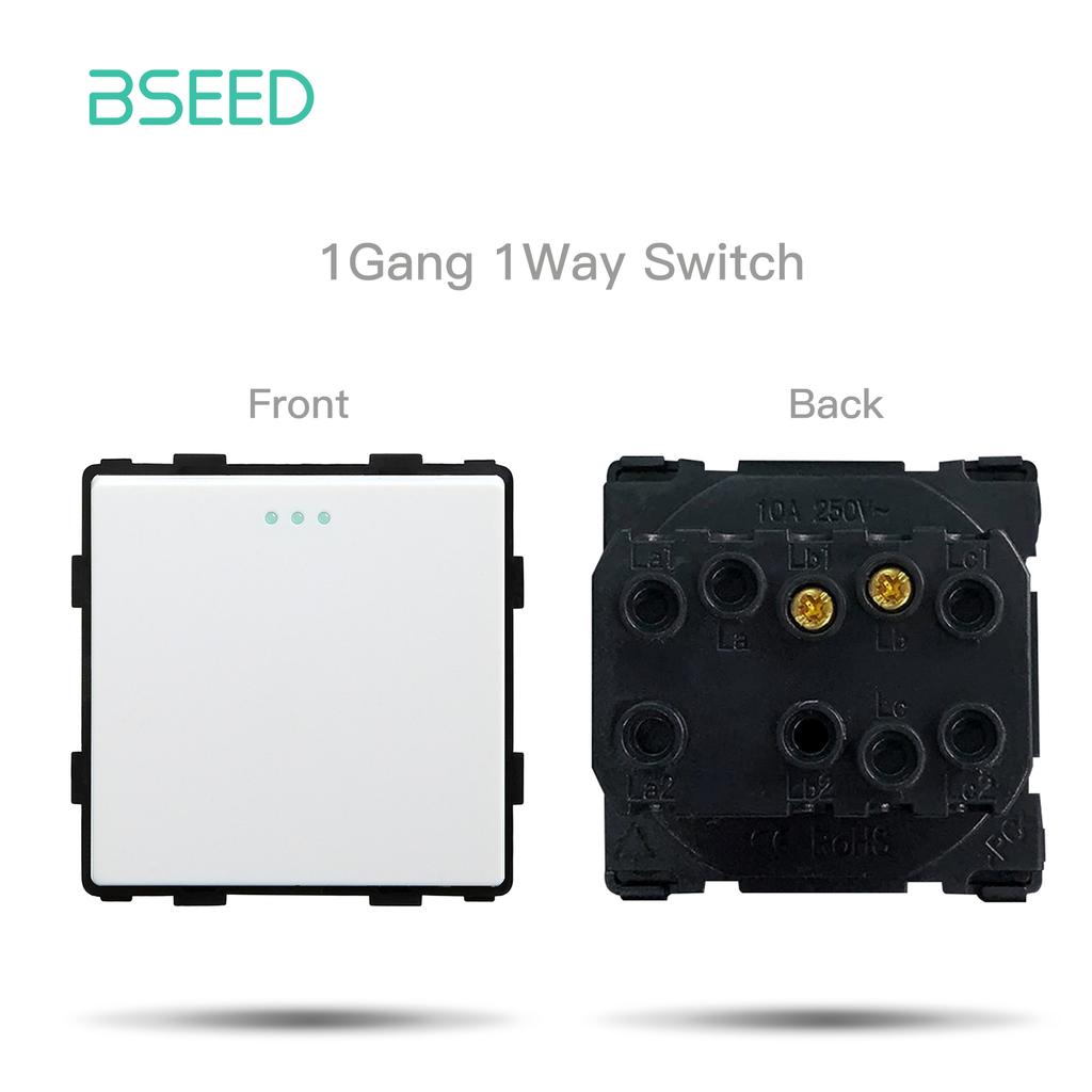 BSEED Матовые Пластиковые Рамки EU/Французская Настенная Розетка Тип-c USB Розетки Питания Механические Кнопочные Выключатели Только Функциональные Части