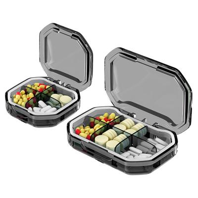 Органайзер для таблеток, портативный дорожный контейнер для хранения, мини-контейнер для витаминов, контейнер для кошелька и кармана, крошечный прозрачный держатель для лекарств