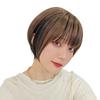 AQUADOLL Short Bob Wig, Tight Straight, Inner Color, High Tone, Full Wig, One Size Fits All, WBGA2-X. Marron Glacé Wig (wg357WBGA2-X)