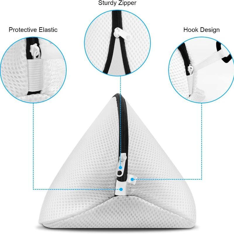 Mesh Laundry Bag Washing Machine Shoes Bag with Zips Travel Shoe Storage Bags Protective Clothes Storage Box Organize