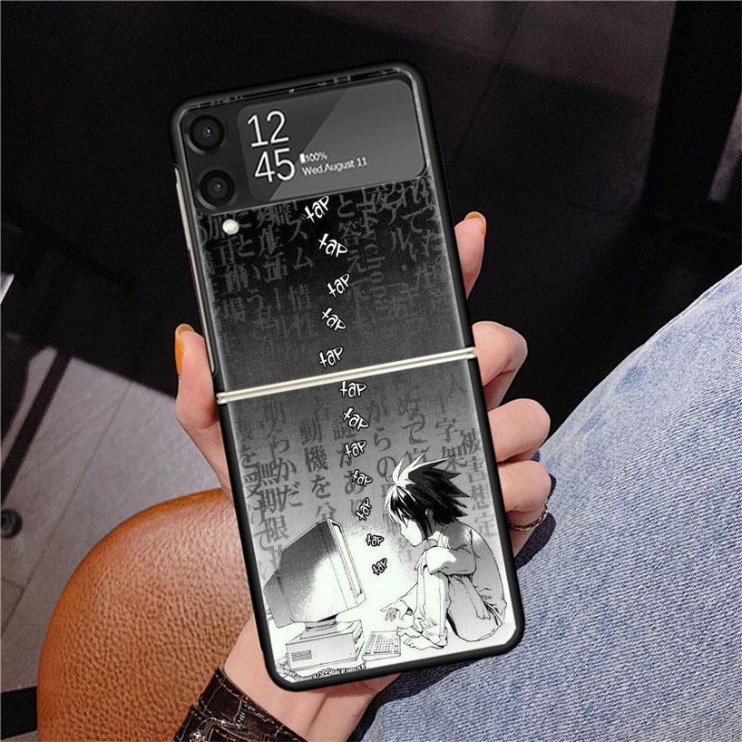 N-Note D-Death L Lawliet Phone Case For Samsung Z Flip 7 6 5 4 3 Galaxy ZFlip7 ZFlip6 ZFlip5 ZFlip4 ZFlip3 5G Print Cover