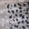 Черно-белая полупрозрачная наклейка для маникюра с розовым цветком, водостойкая клейкая наклейка для ногтей, декоративная аппликация, наклейка-украшение