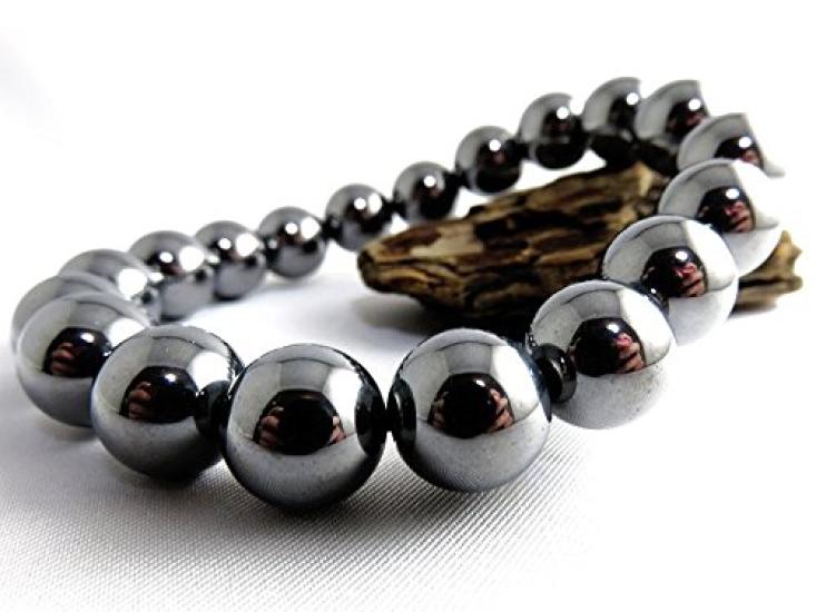 Terahertz Ore Bracelet 10mm High Purity Authenticity Guaranteed Power Stone Far Infrared Healthy Inner Diameter 15cm [GOLD STONE] Approx.