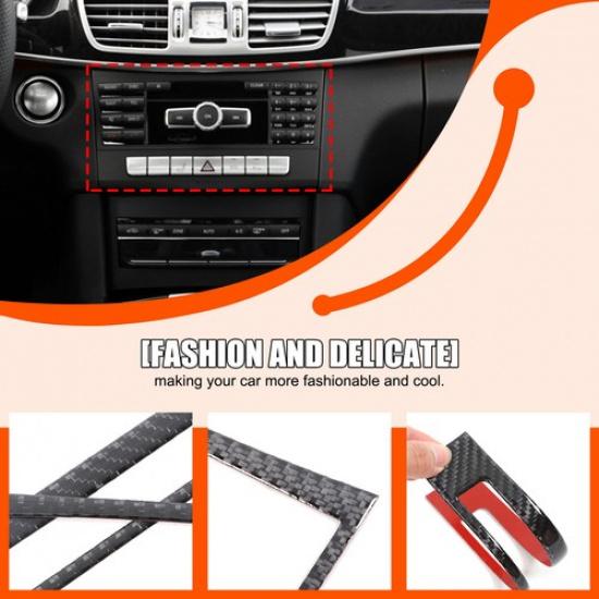 Soft Carbon Fiber Center Console AC Switch Sticker For Benz E-Class 2014-2015