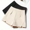 Women's Summer High-Waist Black Thin Shorts, Loose, Wide-Leg, Korean Casual Style