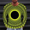 New Men's T Shirt Tee Graphic Technology Crew Neck Clothing Apparel 3D Print Outdoor Casual Long Sleeve Fashion Designer Simple