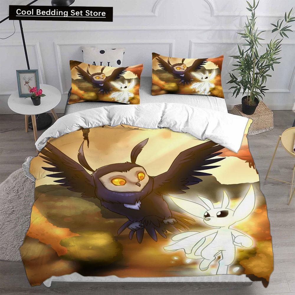 3D Игра Ори и Слепой Лес Комплекты постельного белья Одеяло Одеяло Покрывало Пододеяльник Наволочка 2-3 предмета Комплекты Детский Взрослый Размер