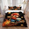 3 шт. Постельное белье с принтом Super Mario, Мягкий и удобный пододеяльник для спальни, гостевой комнаты (1 Пододеяльник + 2 Наволочки, Наполнитель для подушек N